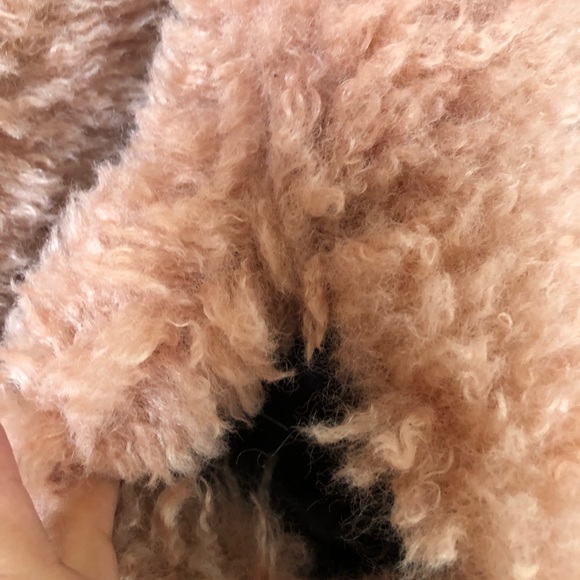 MANGO Pink Faux Fur Jacket NWT - Picture 6 of 7